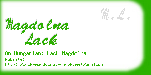 magdolna lack business card